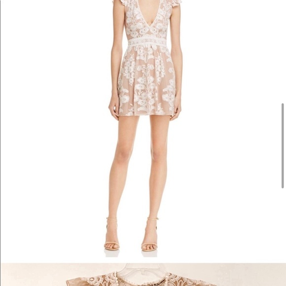 New For Love and Lemons Temecula Fit & Flare Mini dress Ivory size Small - Picture 8 of 16